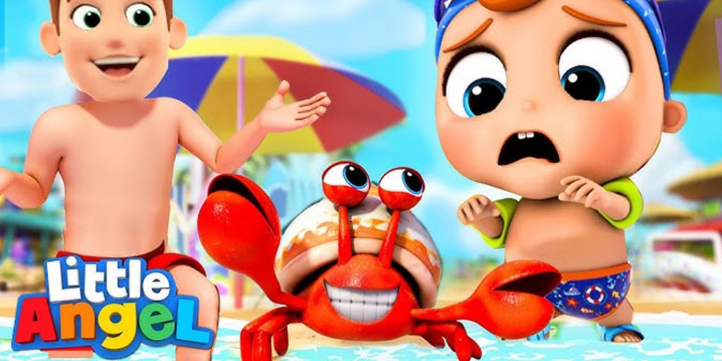 کارتون موزیکال لیتل آنجل - Beach Song Baby John Learns About Sunscreen