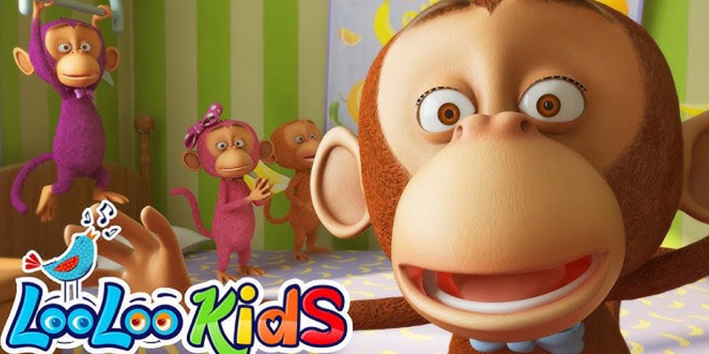 کارتون موزیکال لولو کیدز -  Five Little Monkeys